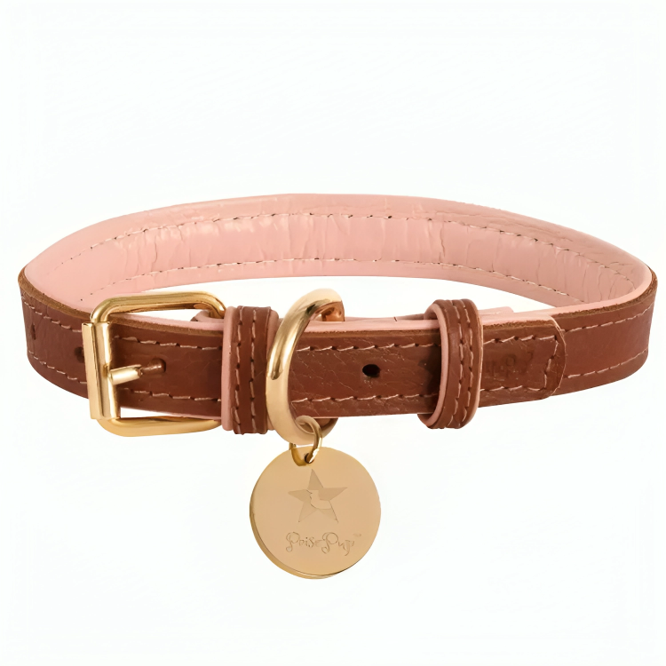 PoisePup Luxe Elegance: Leather Dog Collar