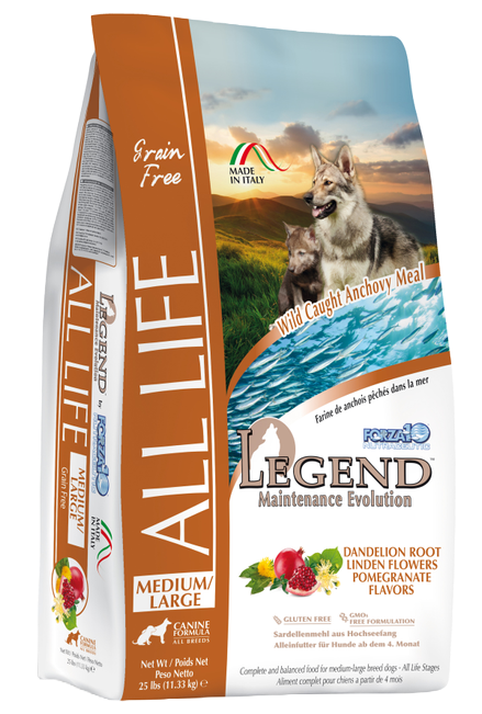 Forza 10 Legend: All Life Medium/Large Breed Grain-Free Dry Dog Food