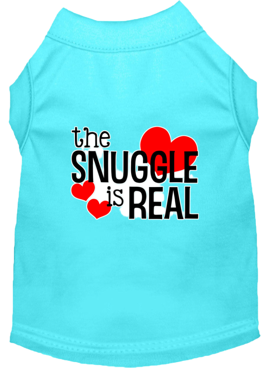 "The Snuggle Is Real" - Cute Screen Printed Dog & Cat Shirt Apparel