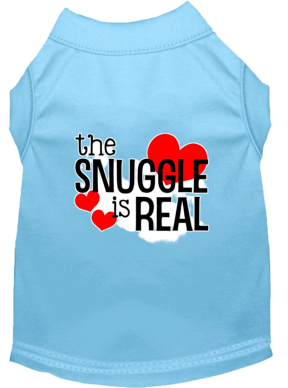 "The Snuggle Is Real" - Cute Screen Printed Dog & Cat Shirt Apparel