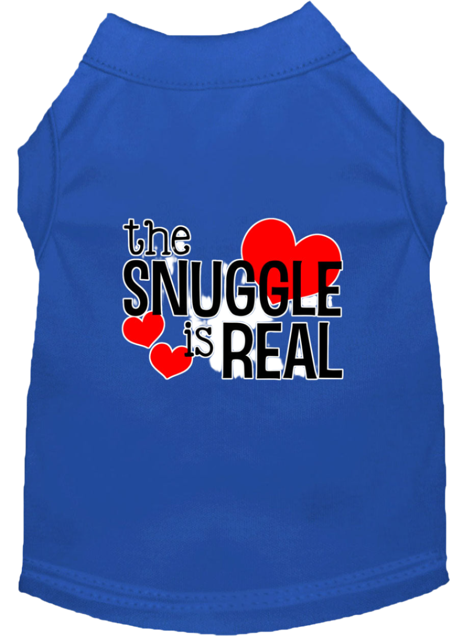 "The Snuggle Is Real" - Cute Screen Printed Dog & Cat Shirt Apparel