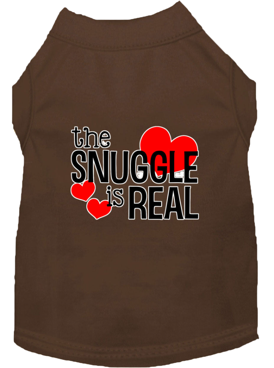 "The Snuggle Is Real" - Cute Screen Printed Dog & Cat Shirt Apparel