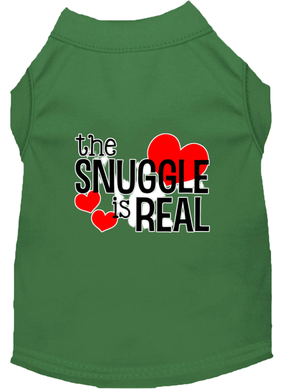 "The Snuggle Is Real" - Cute Screen Printed Dog & Cat Shirt Apparel