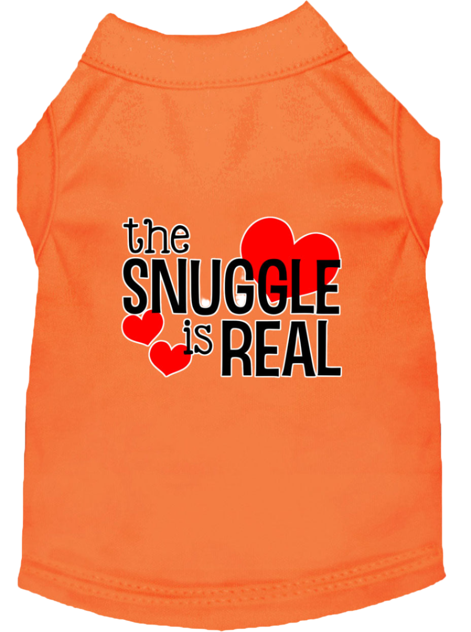 "The Snuggle Is Real" - Cute Screen Printed Dog & Cat Shirt Apparel