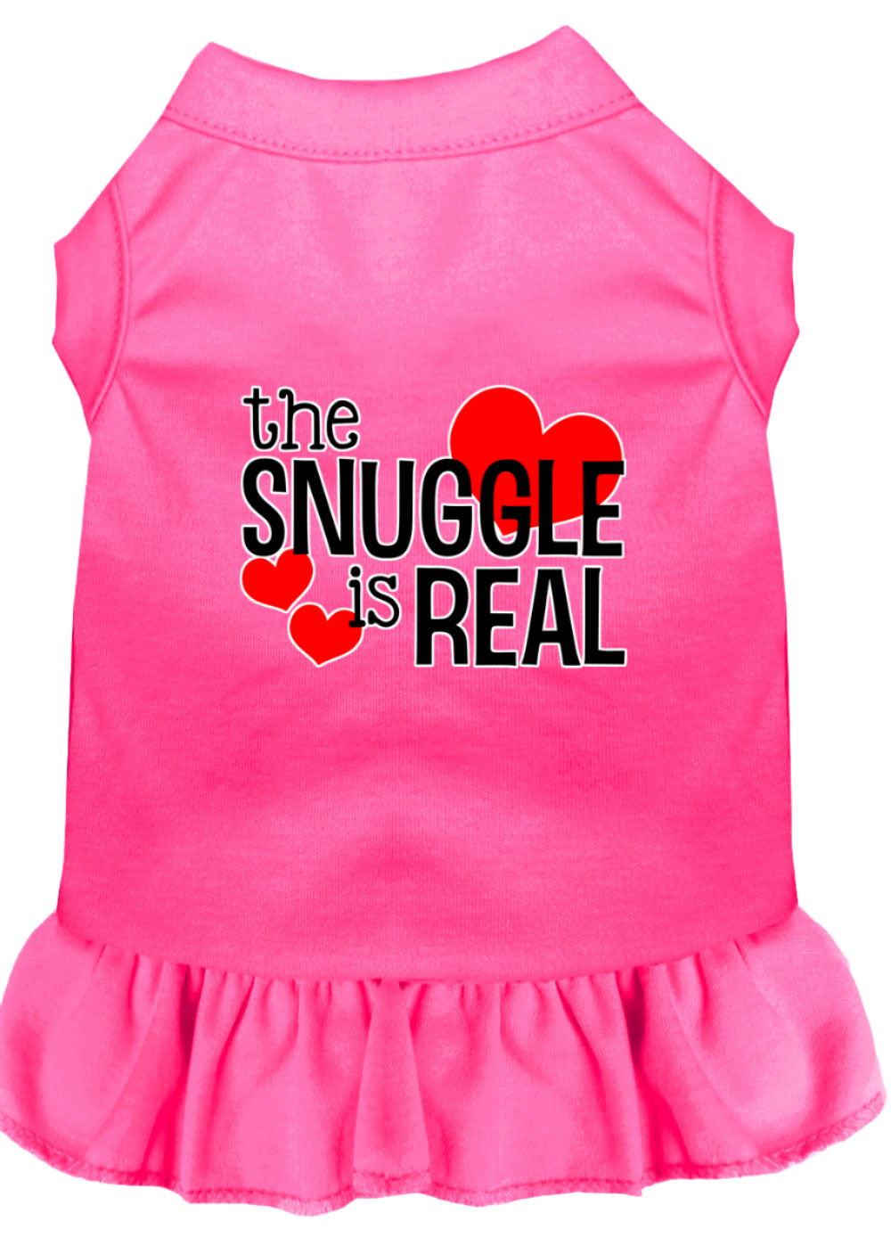 "The Snuggle Is Real" - Cute Screen Printed Dog & Cat Dress Apparel