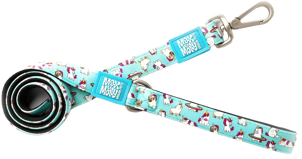 MAX&MOLLY Unicorn Neoprene Dog Leash: Comfort and Style for Everyday Walks