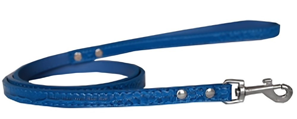 Designer Croc-Style Leash for Dogs & Puppies - Premium Plain Leather Look