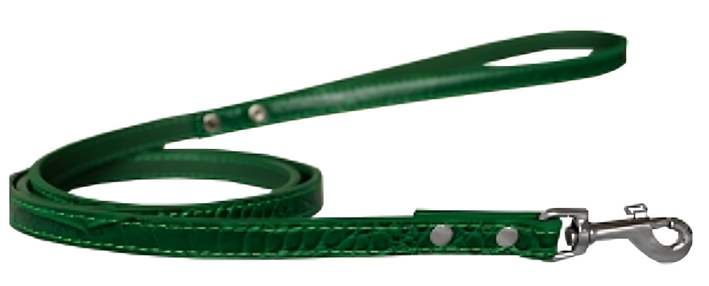 Designer Croc-Style Leash for Dogs & Puppies - Premium Plain Leather Look