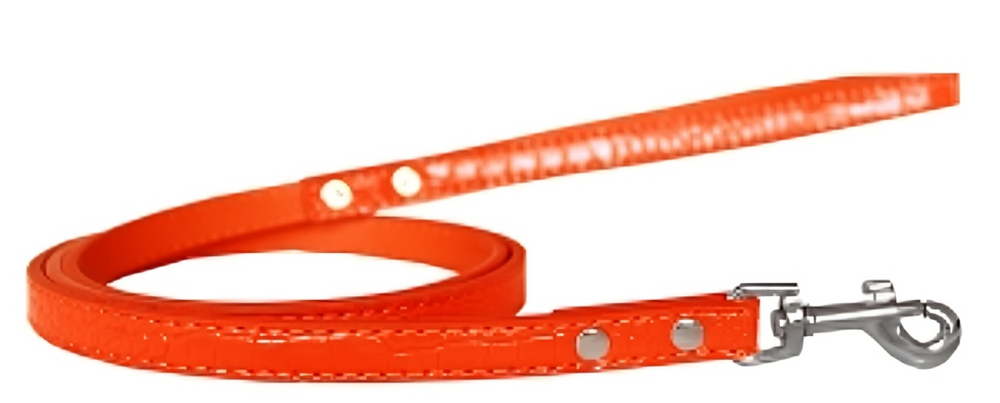 Designer Croc-Style Leash for Dogs & Puppies - Premium Plain Leather Look