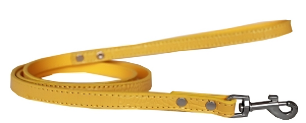 Designer Croc-Style Leash for Dogs & Puppies - Premium Plain Leather Look