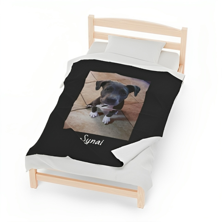 Luxury Velveteen Plush Blanket Customized for Your Pet