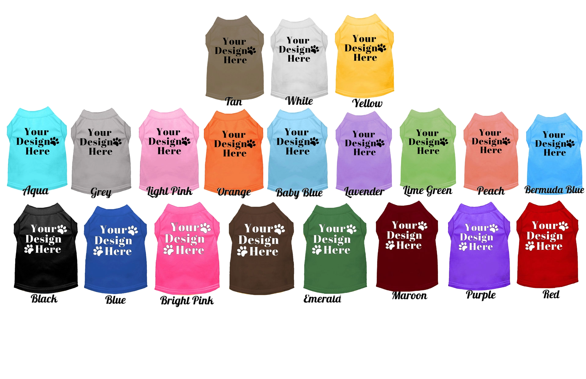 Personalized Pet Team Shirt for Dogs and Cats - Add Your Own Names & Numbers