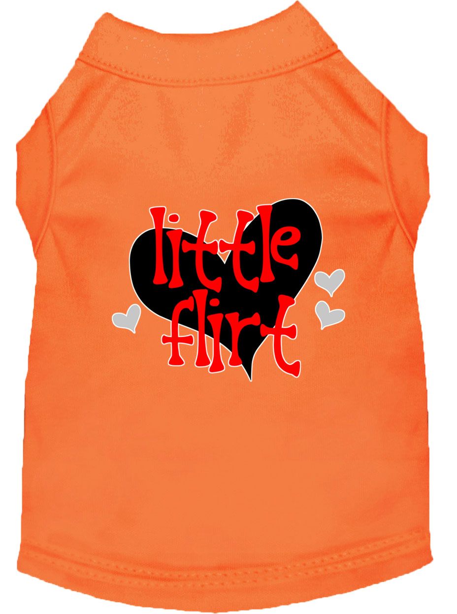 Charming 'Little Flirt' Screen Printed Tee for Pets - Fashionable Dog & Cat Shirts