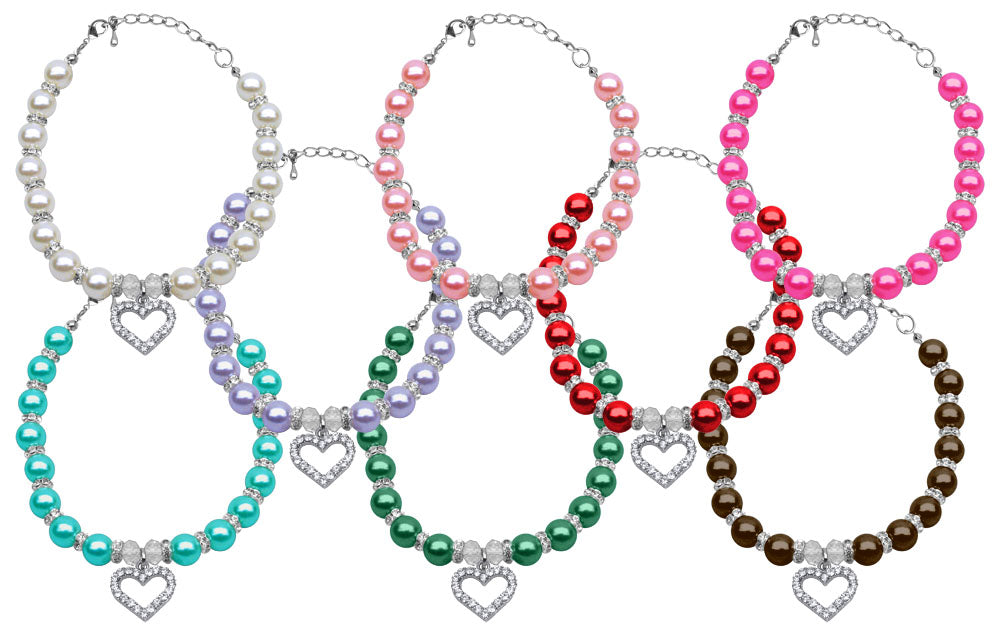 Stylish One Row Pearl Necklaces for Dogs and Cats | Pet Jewelry Essentials