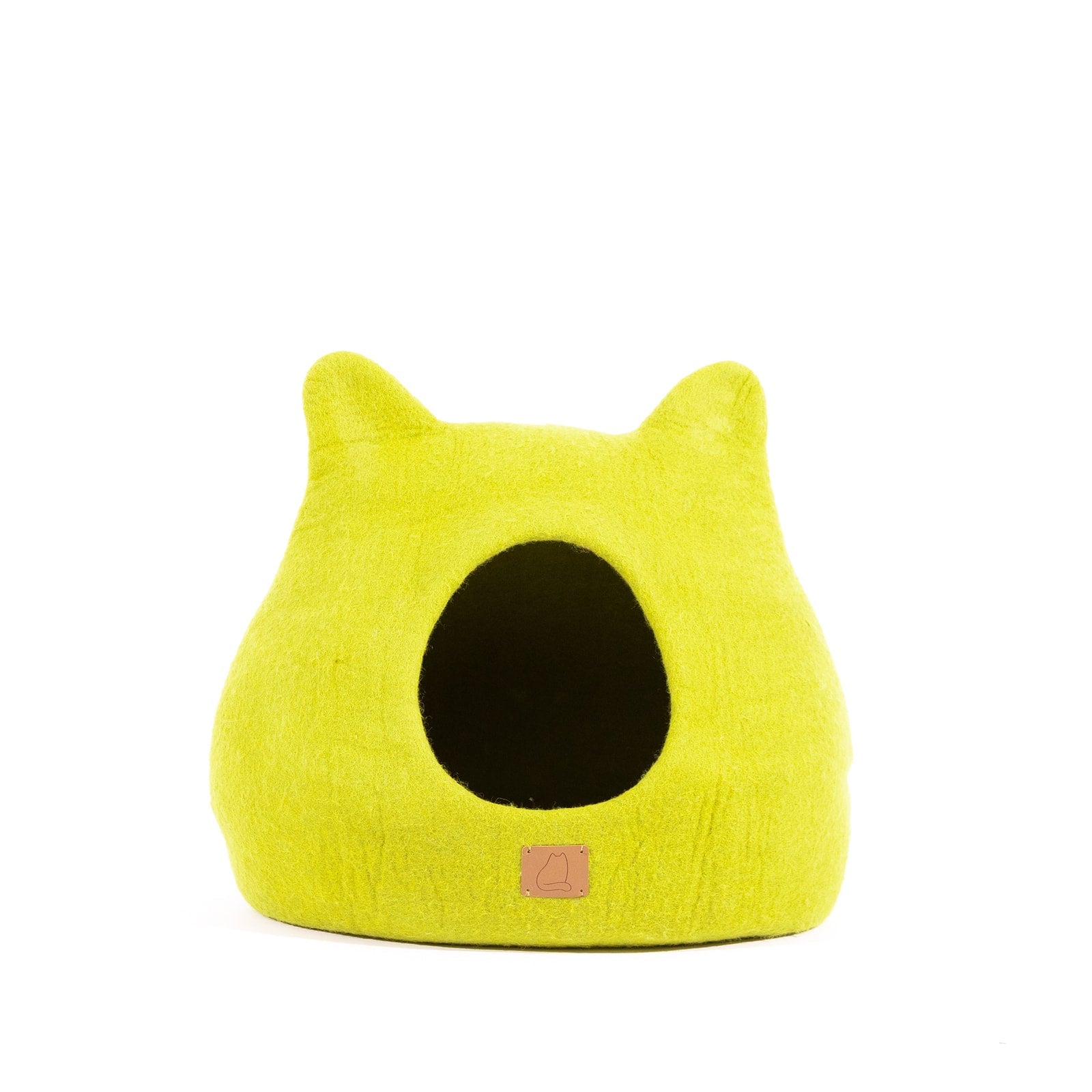 Citrus Green Ear-Styled Cat Cave | Vibrant Pet Retreat