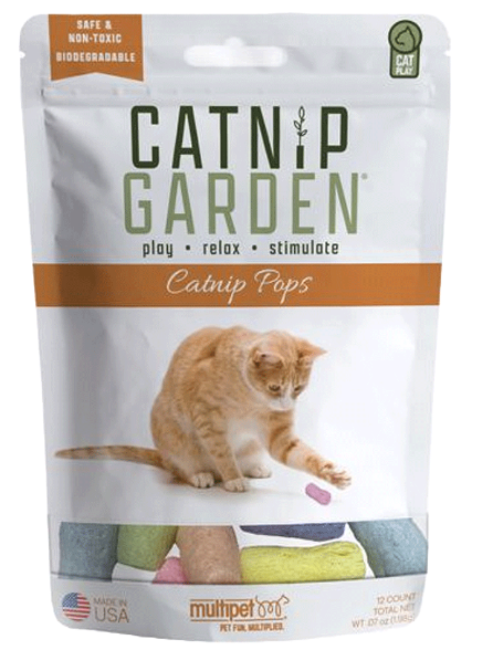 MULTIPET Catnip Garden Pops - 12 Count Bag for Cats"