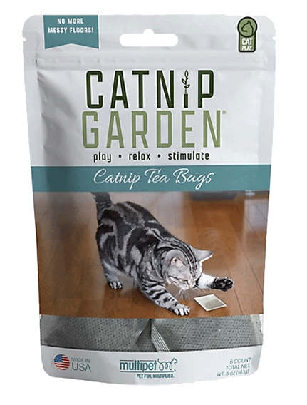 6ct Catnip Garden Tea Bags by MULTIPET - Organic Catnip Bags