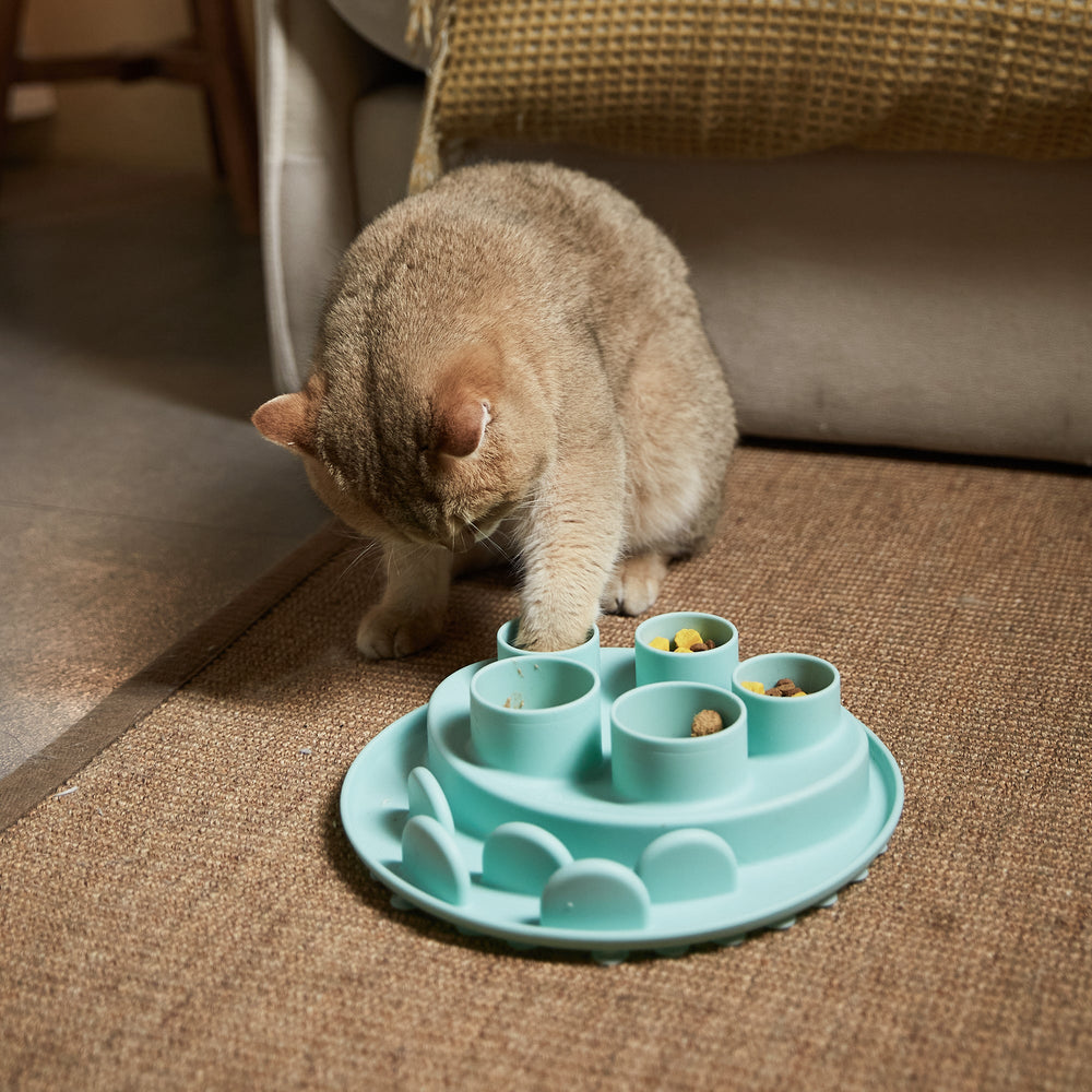 Puzzle Digger Interactive Cat Feeder – Stimulates Hunting Instincts | Lawn Green