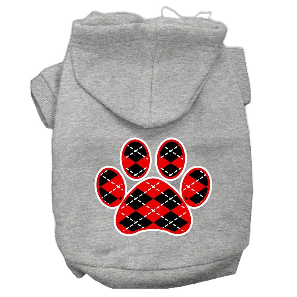 "Red Argyle Paw" Pet Hoodie - SP Dog & Cat Apparel