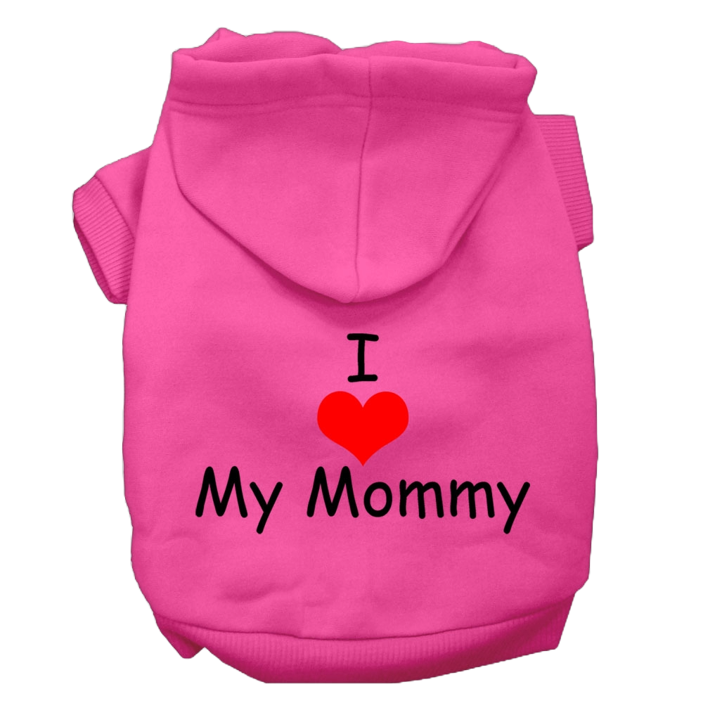 "I Love My Mommy" Pet Hoodie - Screen Printed Dog & Cat Apparel