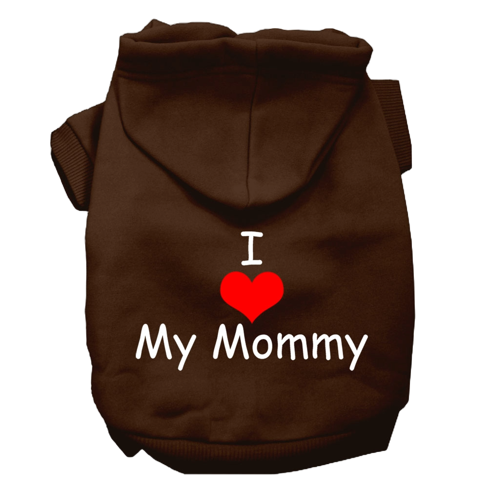 "I Love My Mommy" Pet Hoodie - Screen Printed Dog & Cat Apparel