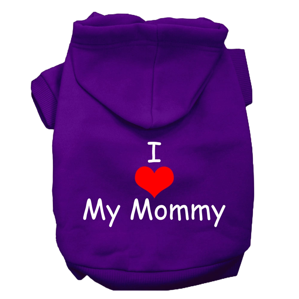 "I Love My Mommy" Pet Hoodie - Screen Printed Dog & Cat Apparel