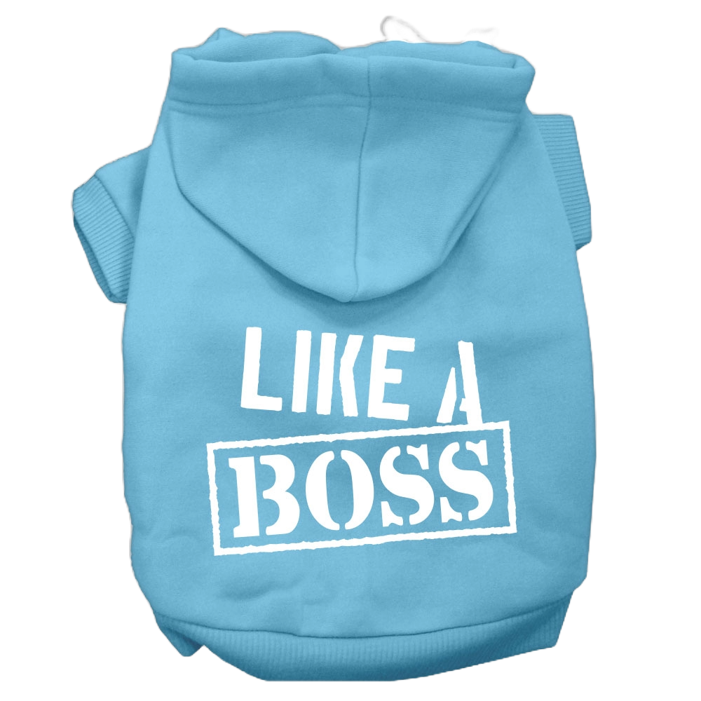 "Like A Boss" Hoodie: Trendy Screen-Printed Apparel for Dogs & Cats