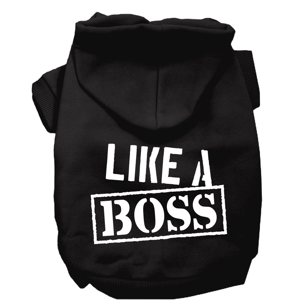 "Like A Boss" Hoodie: Trendy Screen-Printed Apparel for Dogs & Cats