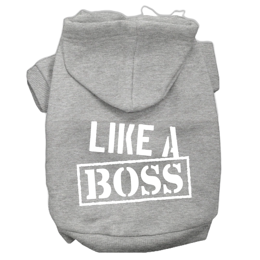 "Like A Boss" Hoodie: Trendy Screen-Printed Apparel for Dogs & Cats