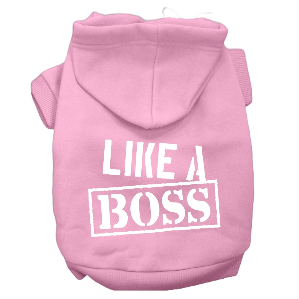 "Like A Boss" Hoodie: Trendy Screen-Printed Apparel for Dogs & Cats