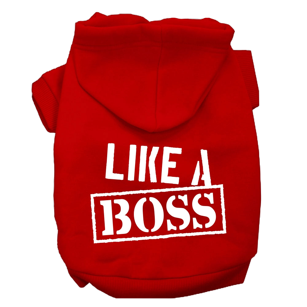 "Like A Boss" Hoodie: Trendy Screen-Printed Apparel for Dogs & Cats