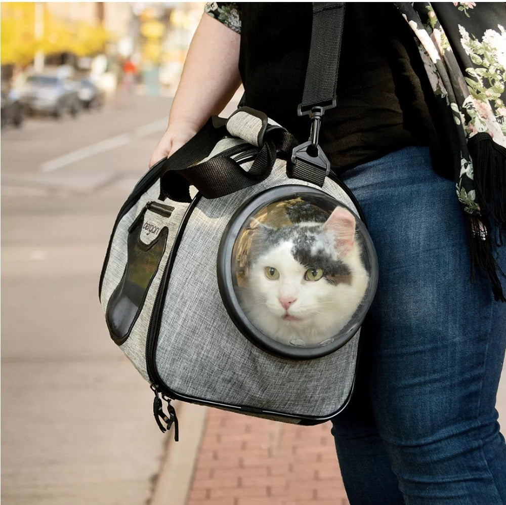 Explore the BERGAN Panoramic Cat Carrier in Grey: Comfort and Style for Your Feline Friend