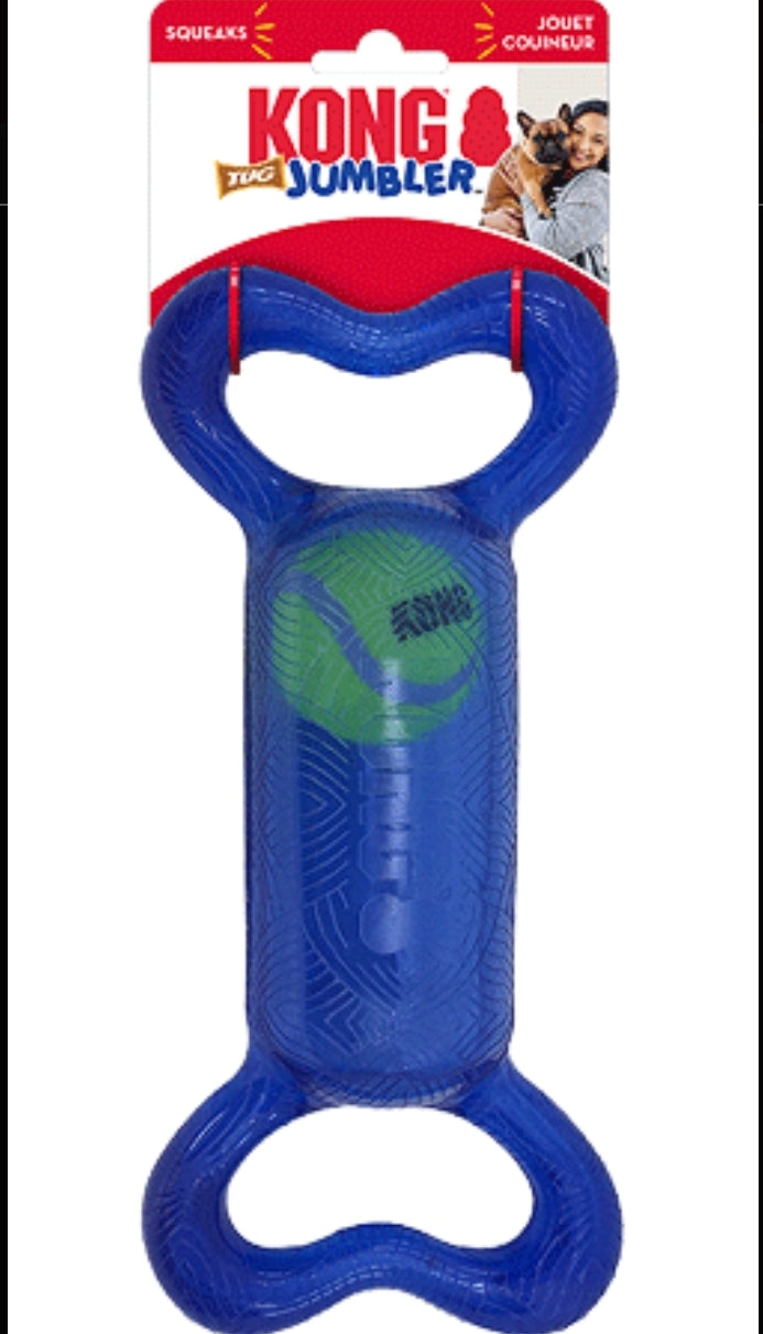 KONG Jumbler Tug S/M - Perfect Interactive Dog Toy for Small to Medium Breeds