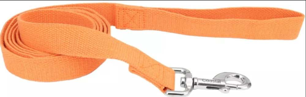 Eco-Friendly Coastal Pet New Earth Soy Dog Lead in Pumpkin Orange – Durable & Stylish