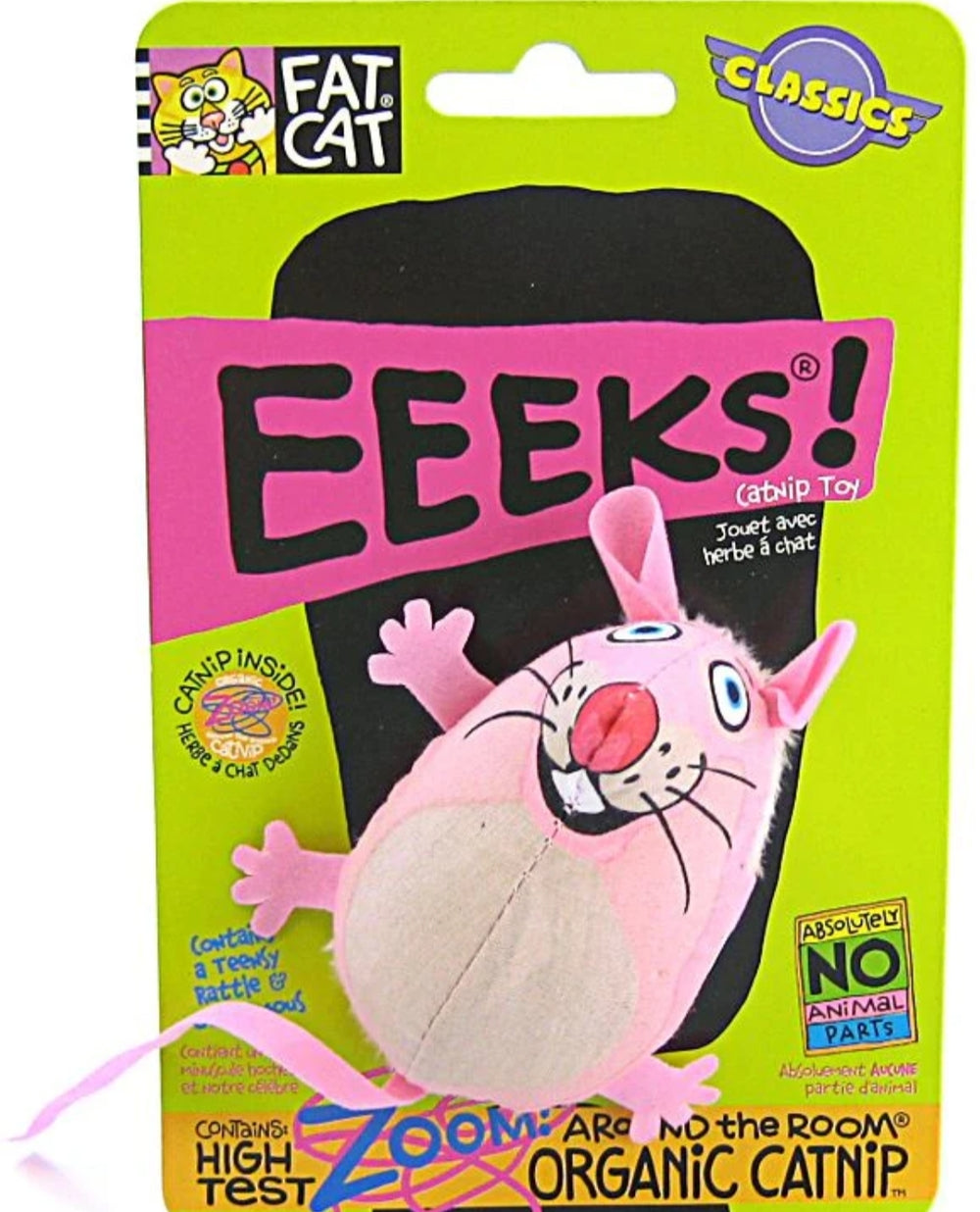 Fat Cat Eeeks Cat Toy with Catnip - Irresistible Fun for Your Feline Friend"