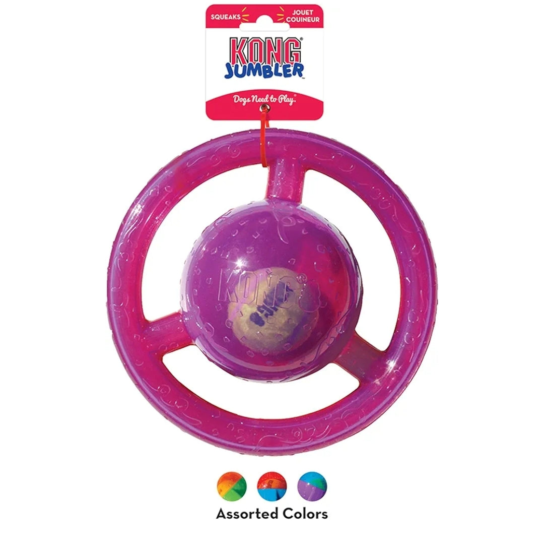 KONG Jumbler Disc Assorted| Durable Dog Toy for Active Play