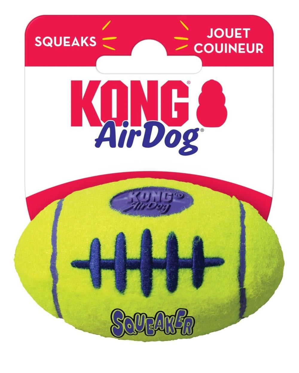 KONG Air Dog Squeaker Football Toy - Playful Fetch & Fun!