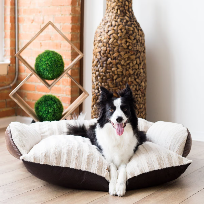 Precision Pet SnooZZy Rustic Luxury Couch: Ultimate Comfort Pet Bed for Dogs & Cats