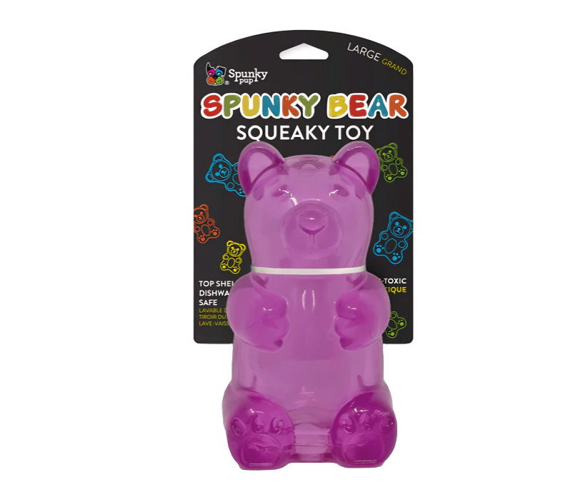 Spunky Pup Spunky Bear Treat Dispenser: Interactive Dog Toy for Endless Fun & Training