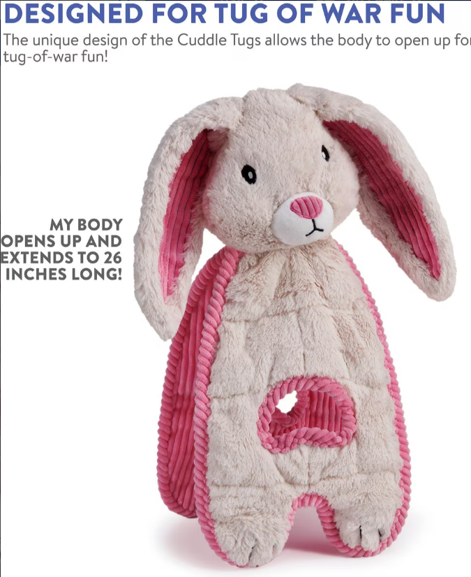 Discover the Charming Pets Cuddle Tugs Blushing Bunny: Soft & Interactive Dog Toy