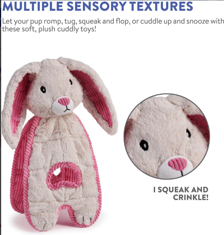 Discover the Charming Pets Cuddle Tugs Blushing Bunny: Soft & Interactive Dog Toy