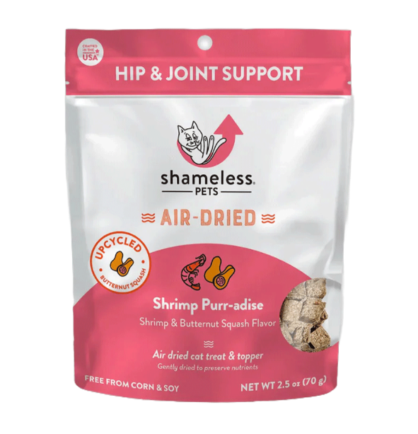 Shameless Pets Shrimp Purr-adise Air-Dried Cat Treat & Topper, 2.5 oz - Delicious Shrimp Flavor