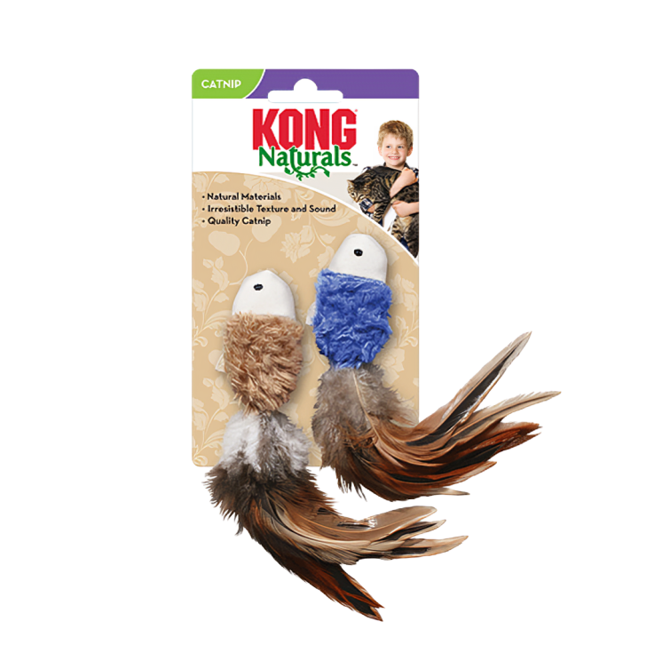 KONG Naturals Crinkle Fish 2-Pack: Engaging & Durable Cat Toy Essentials