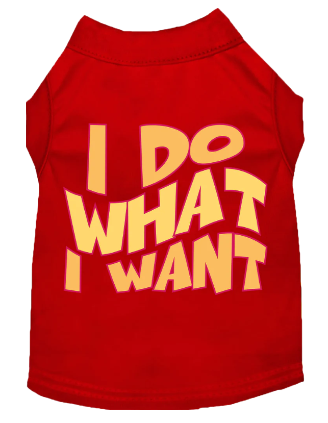 "Adorable 'I Do What I Want' Cat & Dog Shirt – Perfect for Pets"