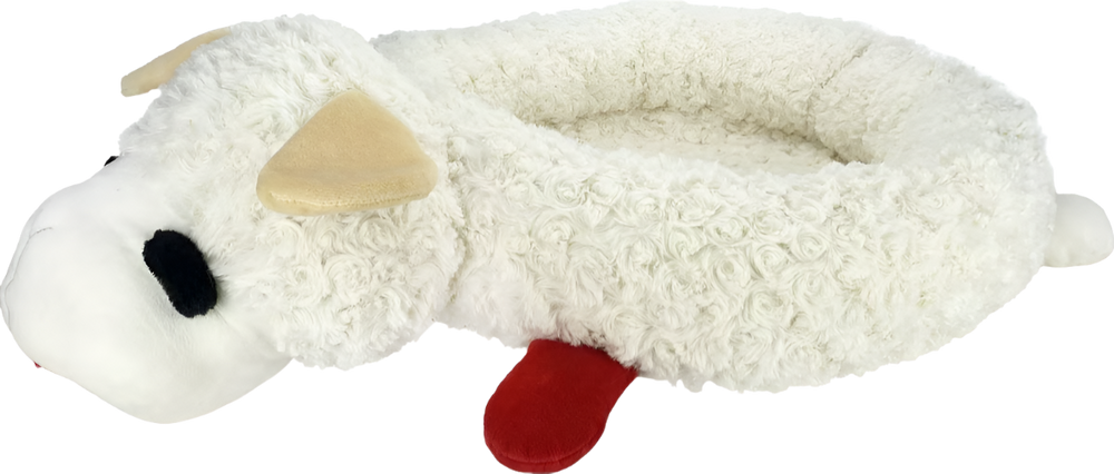 MULTIPET Lamb Chop Bolster Dog Bed - 27 Inch Comfort Style