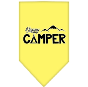 Pet & Dog Bandana - Screen Printed 'Happy Camper' Design - Stylish & Comfortable