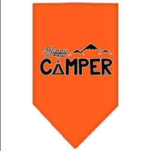 Pet & Dog Bandana - Screen Printed 'Happy Camper' Design - Stylish & Comfortable