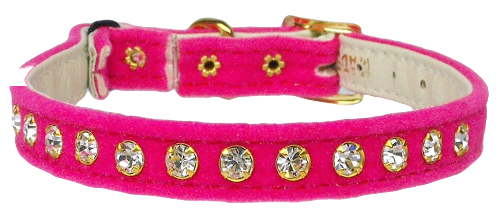 Dazzling Rhinestone Velvet Cat Safety Collar