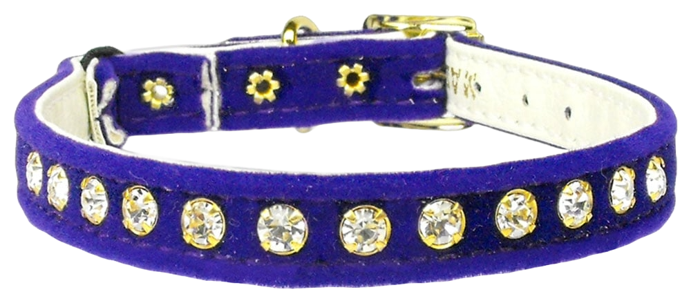 Dazzling Rhinestone Velvet Cat Safety Collar