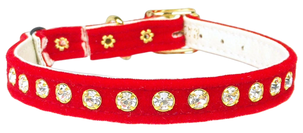 Dazzling Rhinestone Velvet Cat Safety Collar